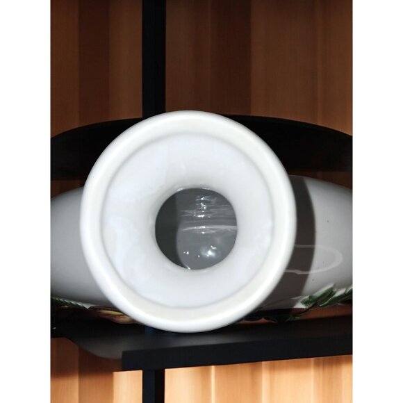 Vintage Italian Ceramic Fruit Vase—Hand-Painted Decorative Jug with Cork Top - Picture 7 of 7